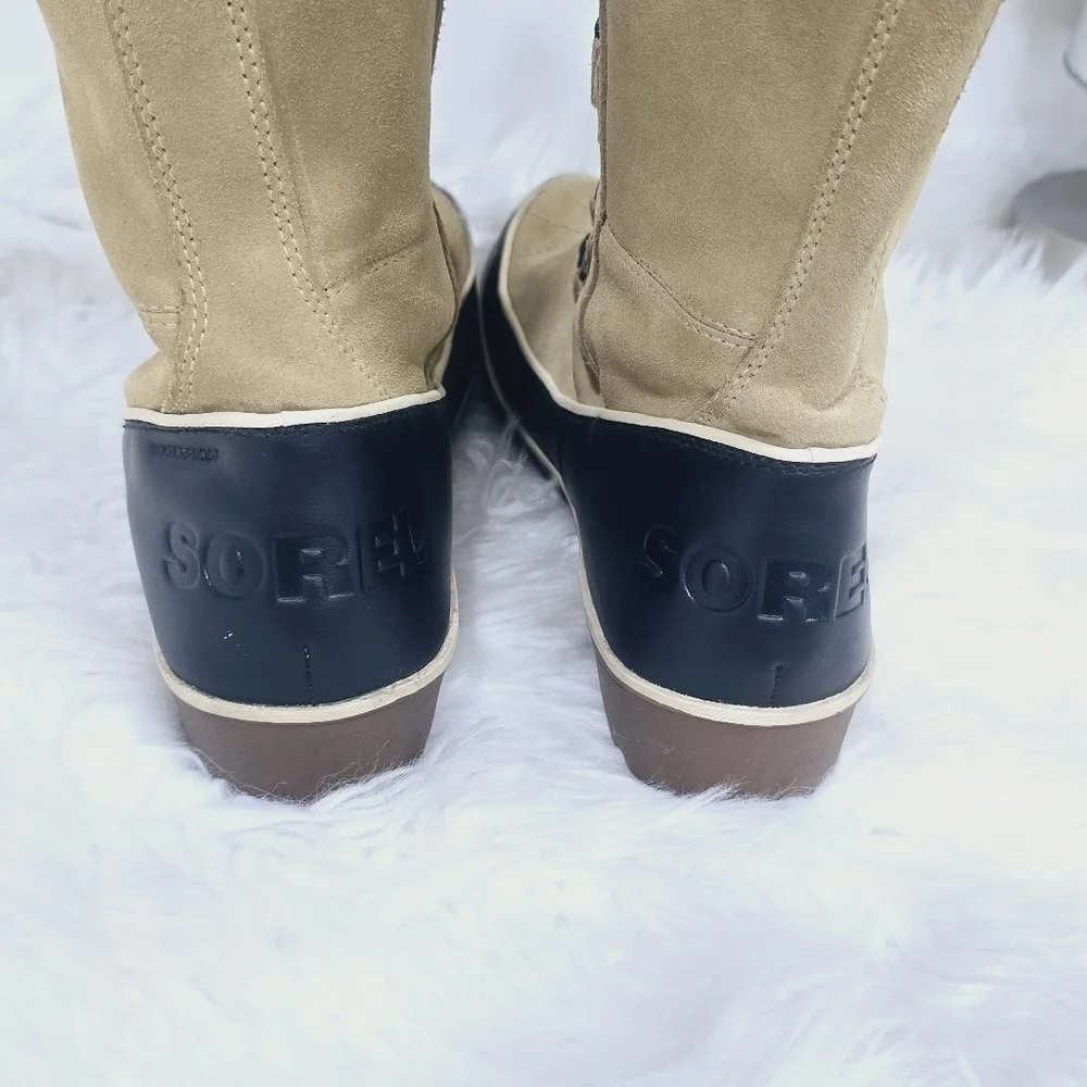 Sorel Women's TIVOLI II US10 Chestnut Suede Lined Faux Fur Winter Snow B…
